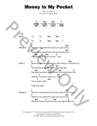 Money in My Pocket Guitar and Fretted sheet music cover
